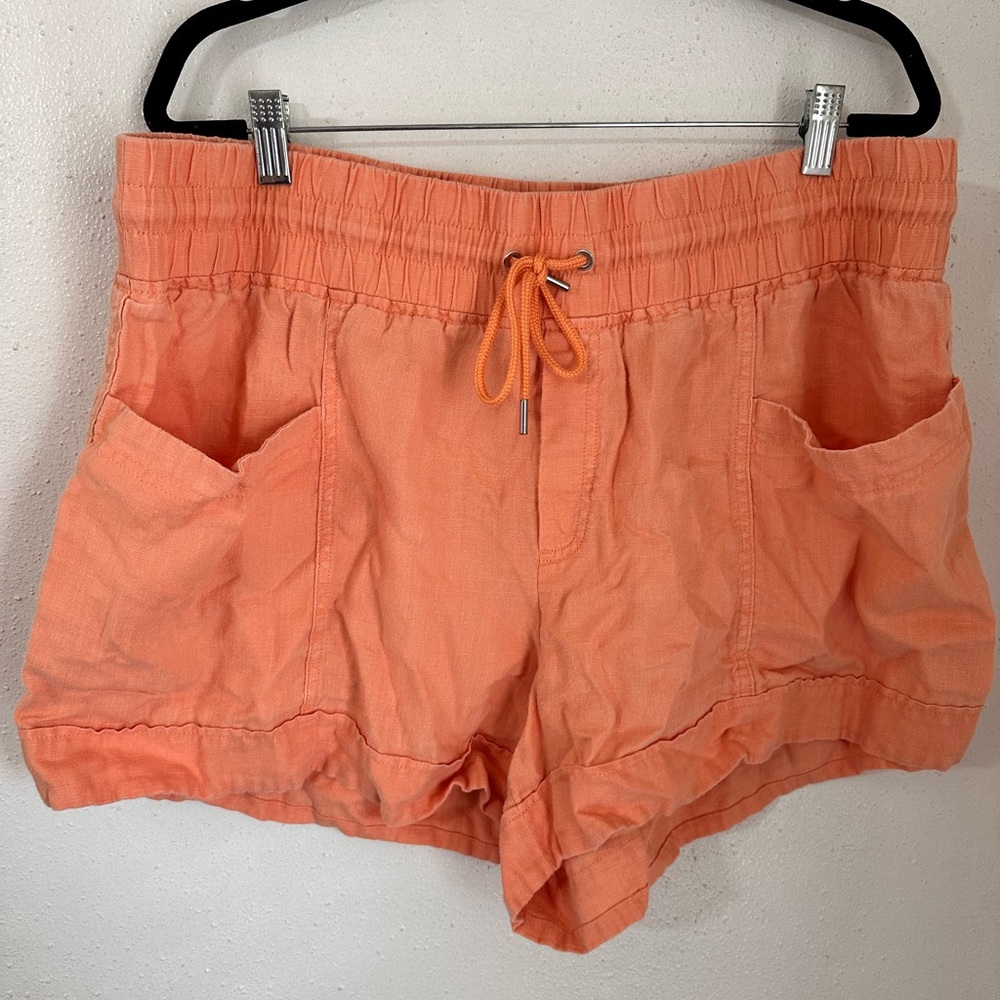 Athleta High Waist Orange Shorts with Relaxed Fit